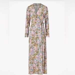 mbyM Evelia Pink Floral-Print Maxi Dress, size S